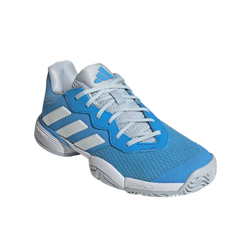 adidas Barricade Tennis Shoes (Junior) - Blue/White