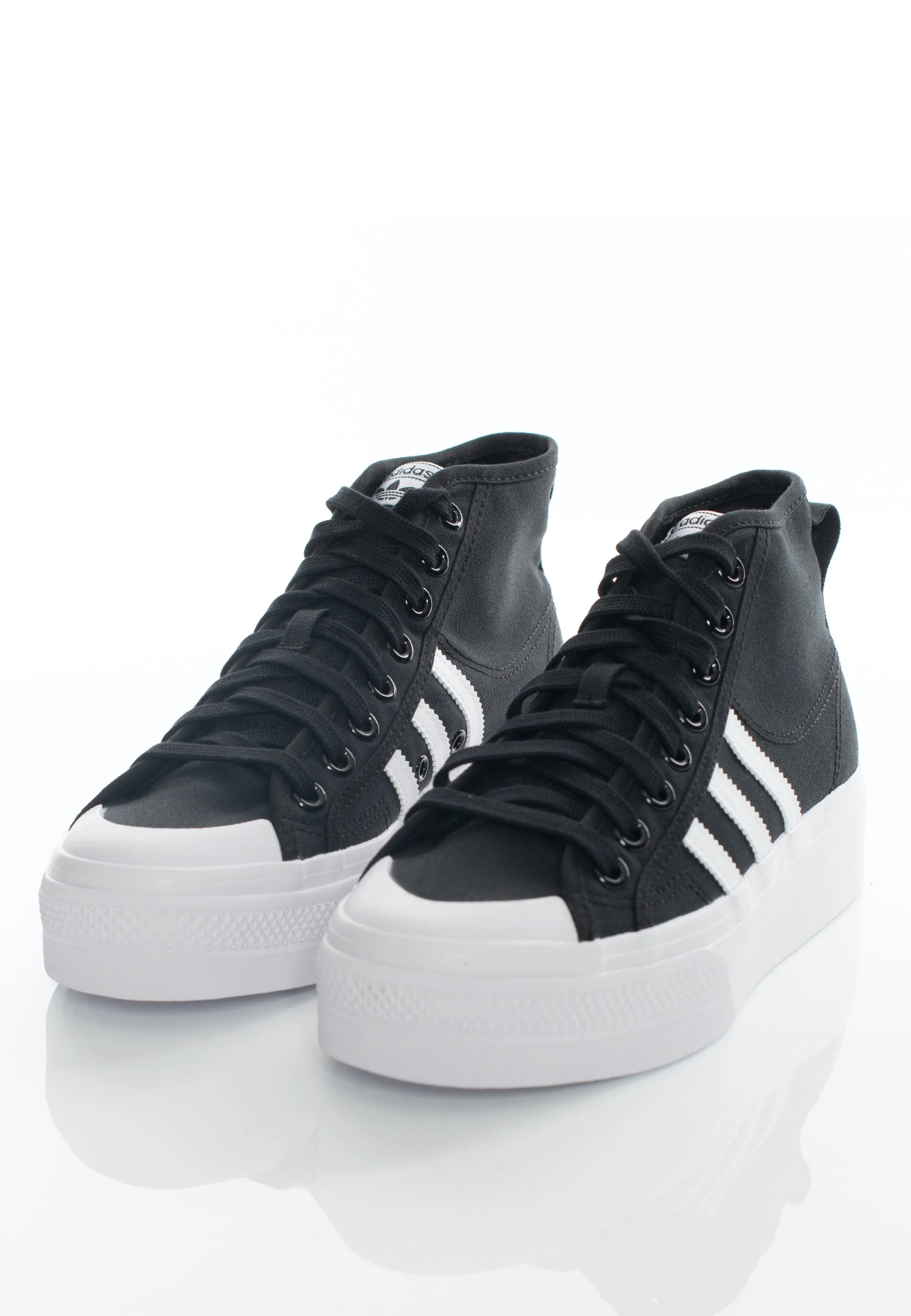 Adidas - Nizza Platform Mid Cblack/Ftwwht/Ftwwht - Girl Shoes