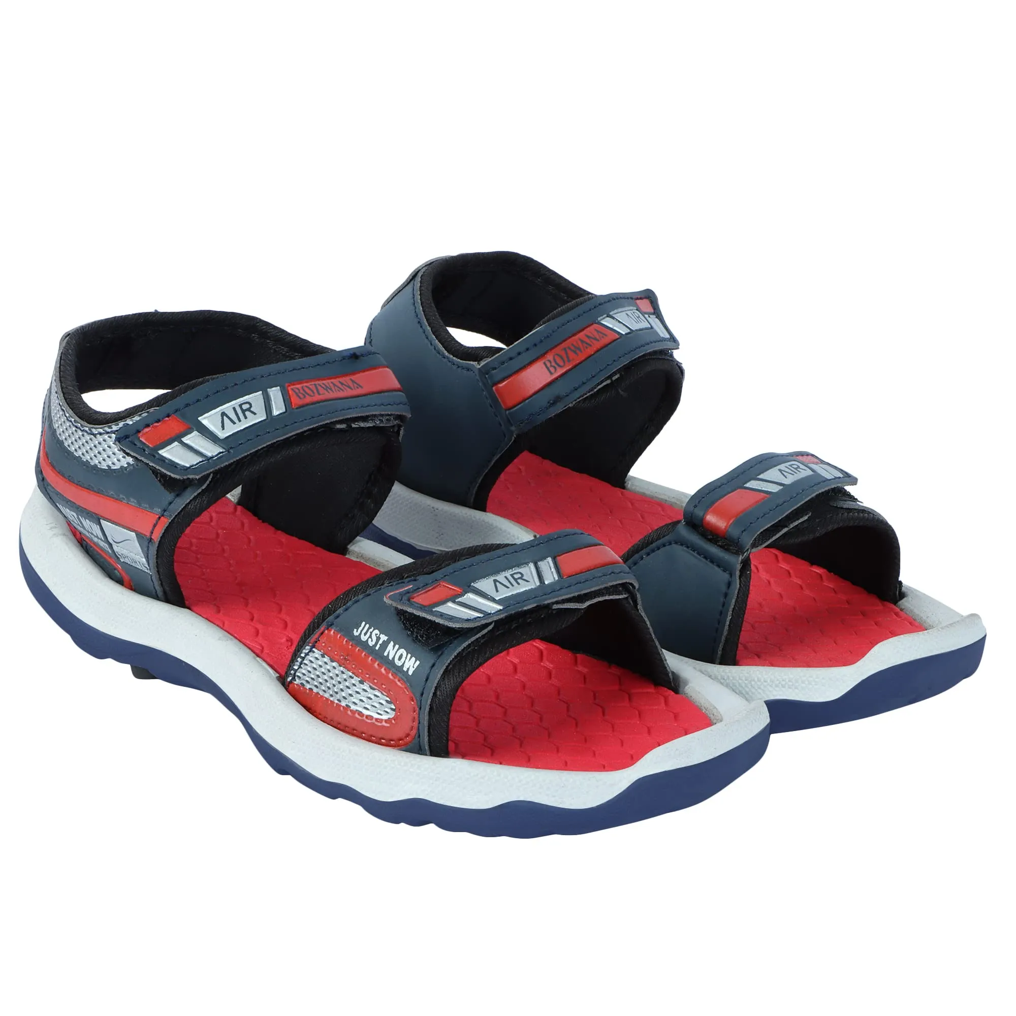 Aedee Synthetic Velcro Indoor Outdoor Sandals For Boys & Girls Kids Wear/Flip Flop Open Toe Light Weight Sandals and Floaters Footwear for Kids(Red)- 7-8 years (MB103)