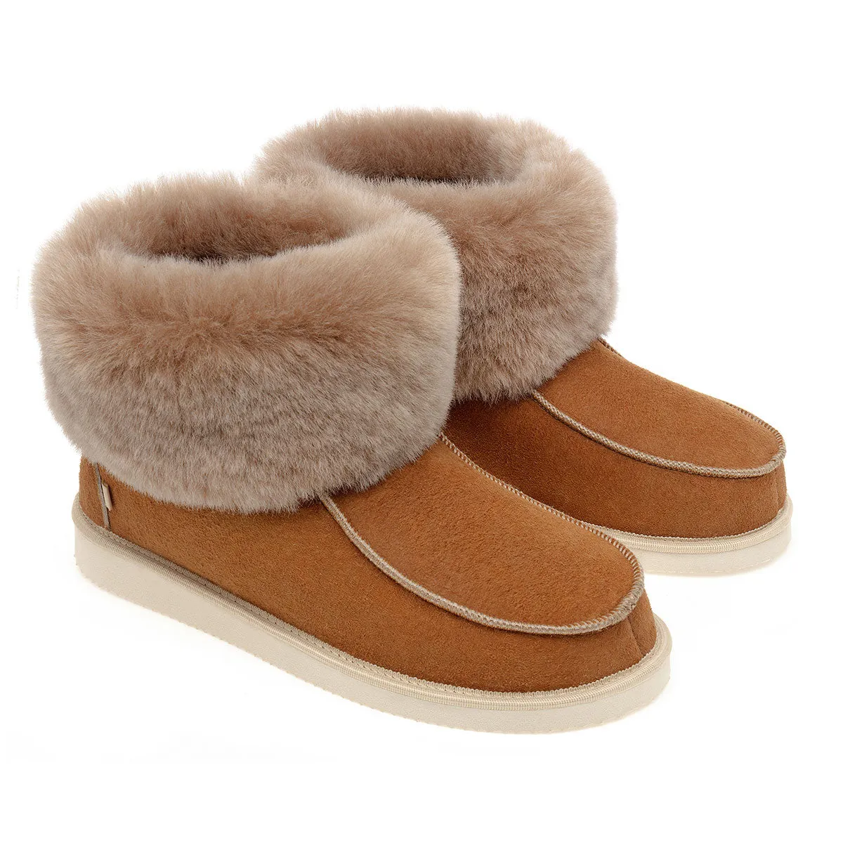 Aesop Sheepskin Slippers - Chestnut