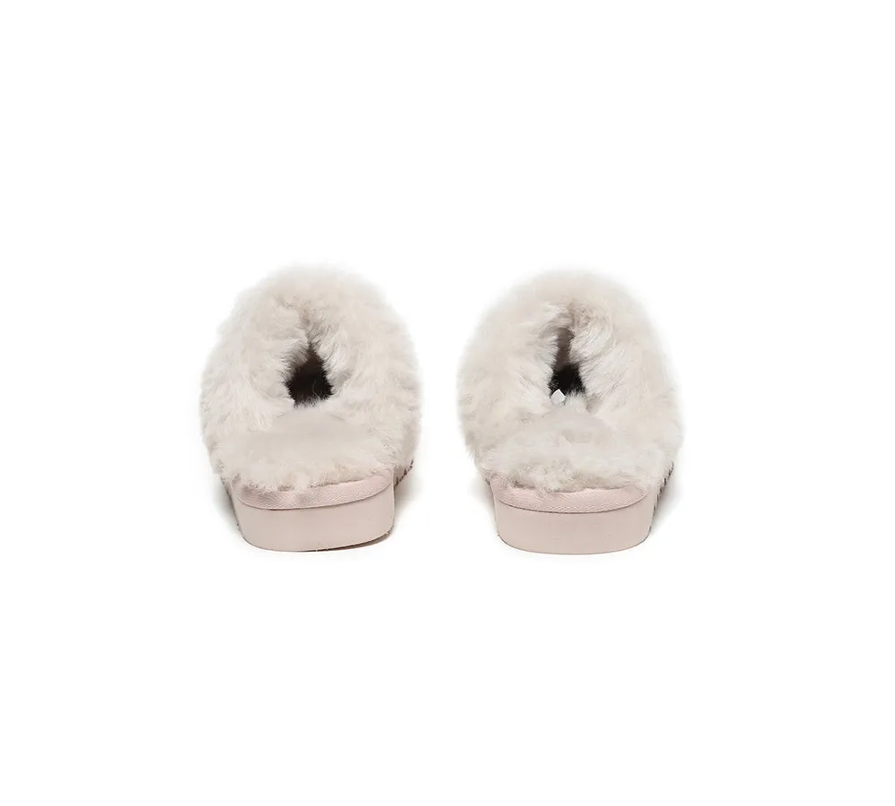 AUSTRALIAN SHEPHERD® UGG Slippers Kids Sheepskin Wool Scuff Muffin