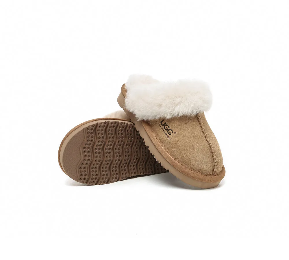 AUSTRALIAN SHEPHERD® UGG Slippers Kids Sheepskin Wool Scuff Muffin