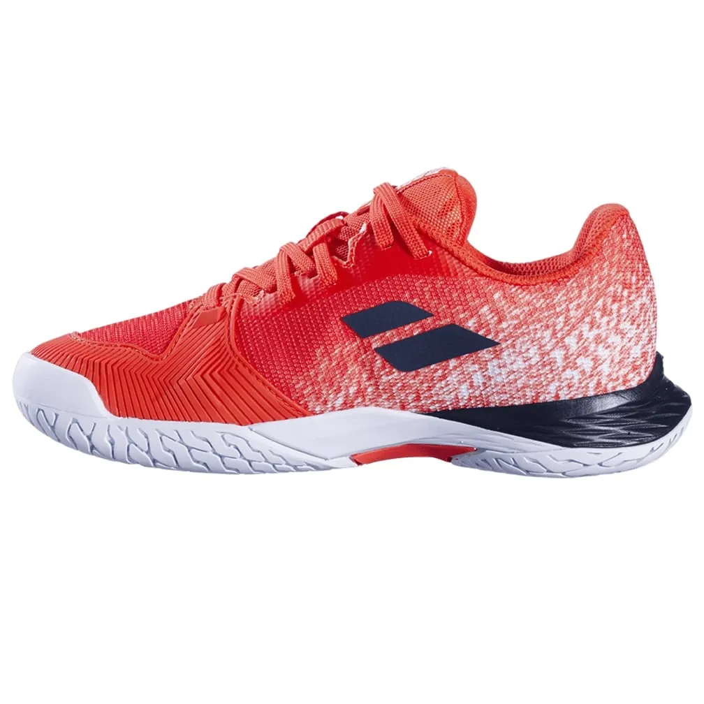 Babolat Jet Mach 3 Clay Court Tennis Shoe (Junior) - Strike Red/White