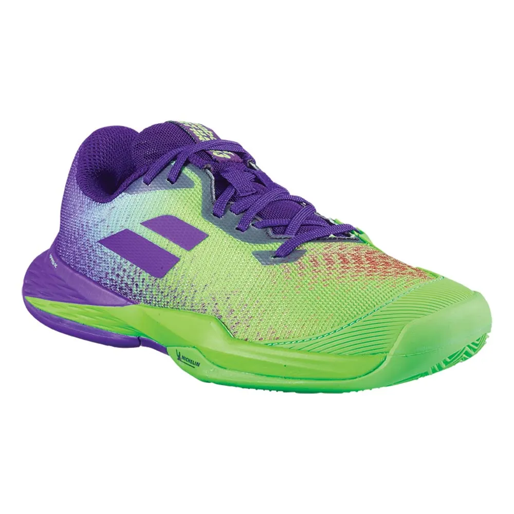 Babolat Jet Mach 3 Clay Junior Tennis Shoes - Jade Lime