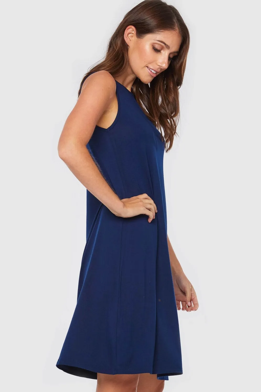 Bamboo Adele Dress - Navy