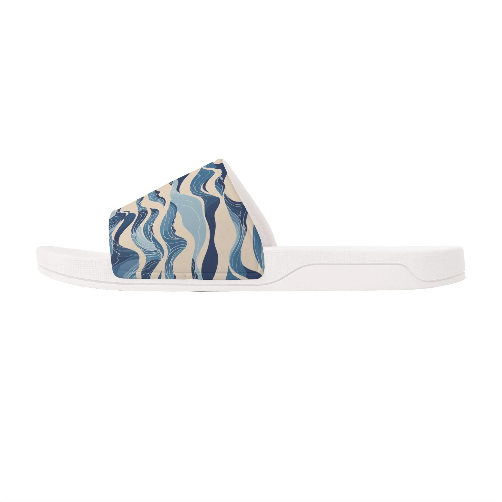 Blue Waves Womens Slide Sandals