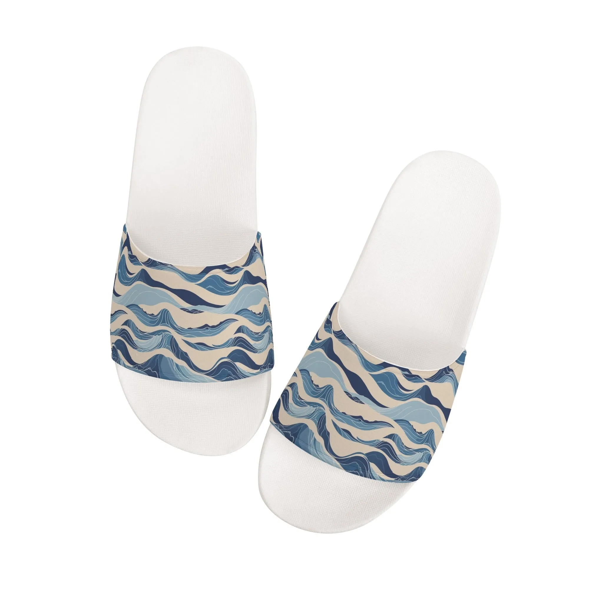 Blue Waves Womens Slide Sandals