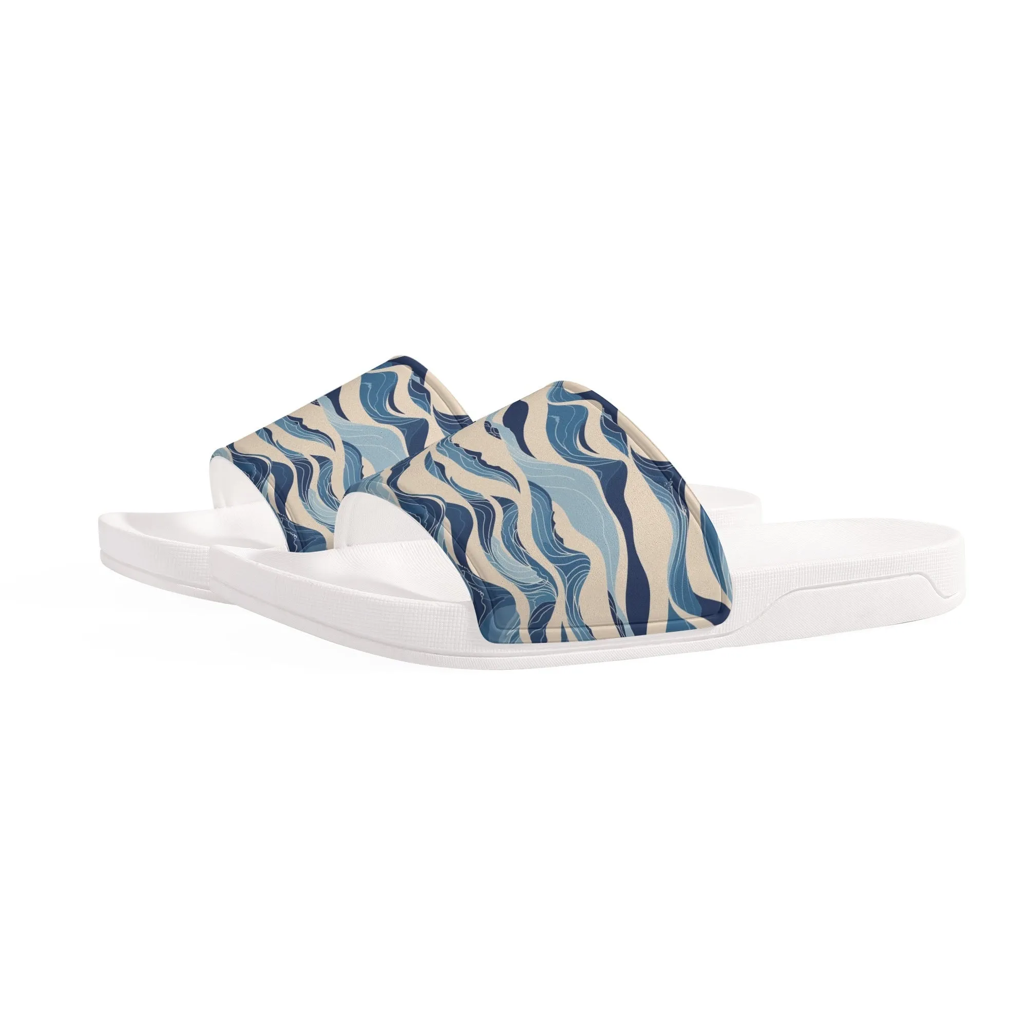 Blue Waves Womens Slide Sandals