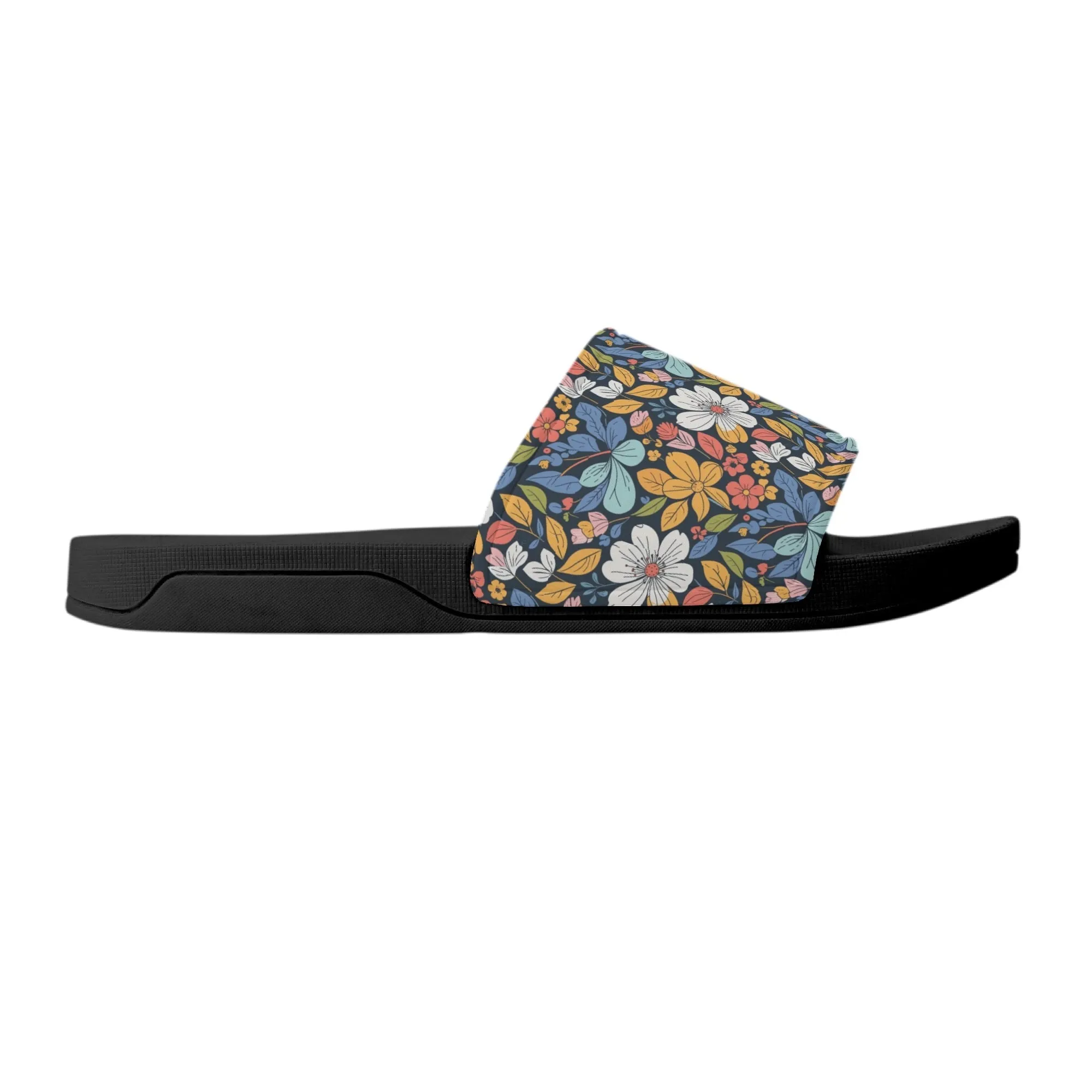 Bright Flowers Mens Slide Sandals