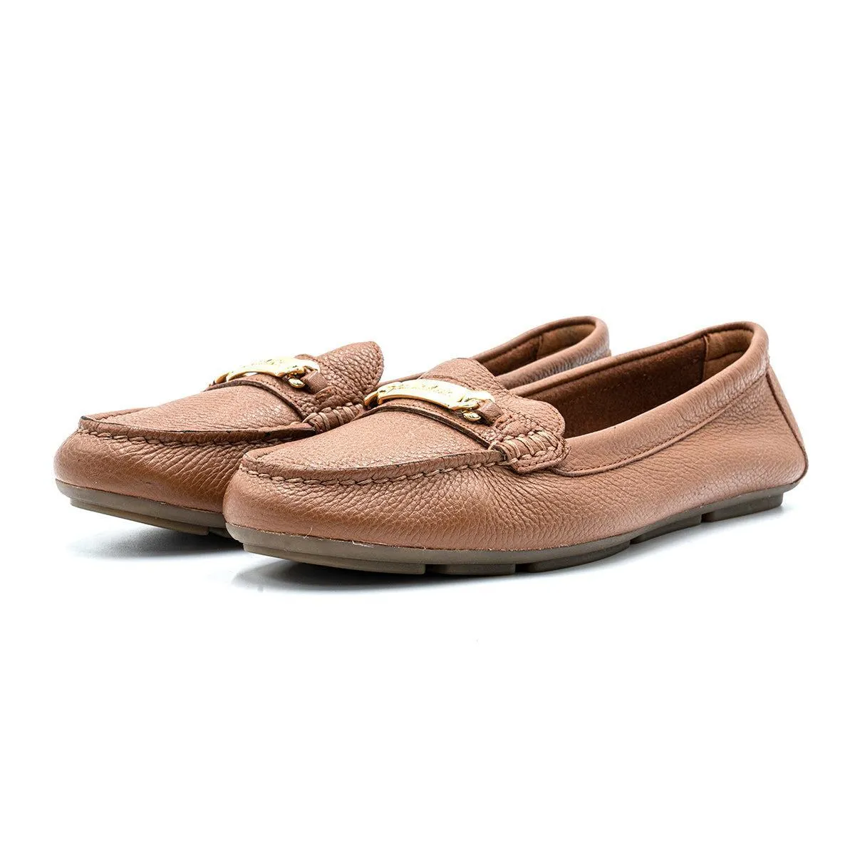 Calvin Klein Lunasi Loafers Leather Brown Colour For Women