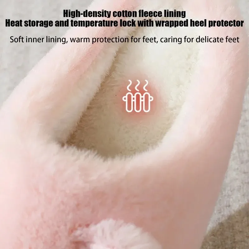 Cat Face Plush Slippers