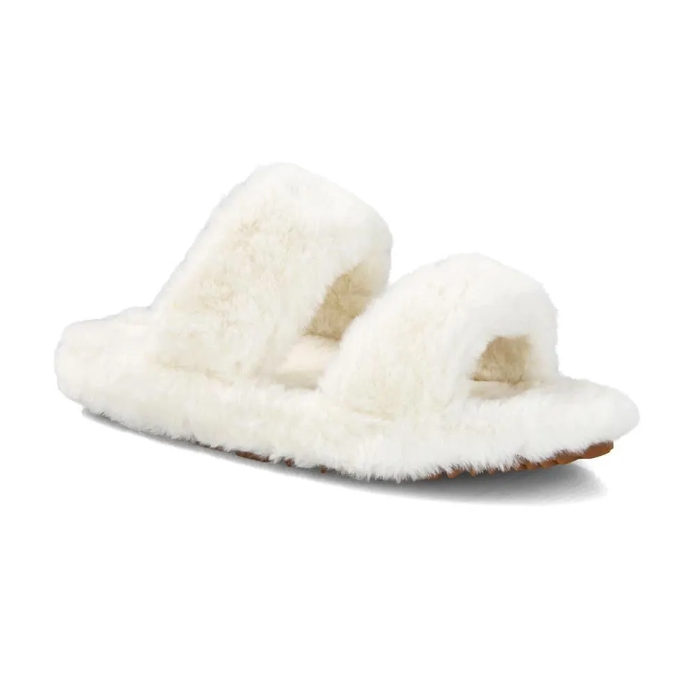 Chloe Fluffy Double Strap Sliders By Essex Glam