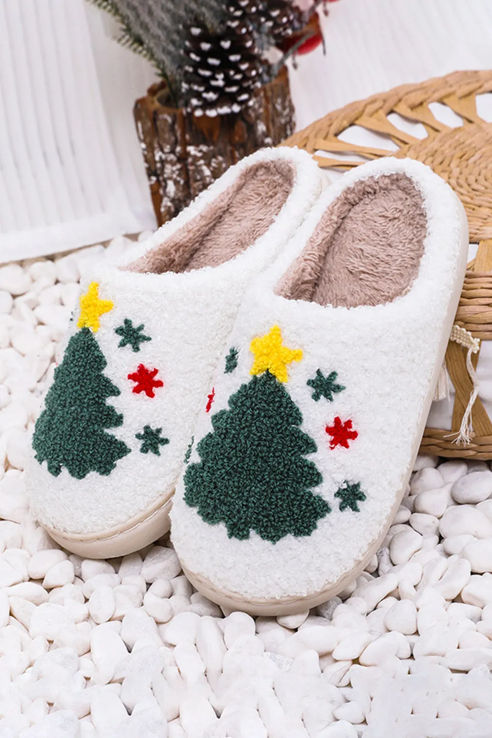 Christmas Tree Pattern Home Slippers