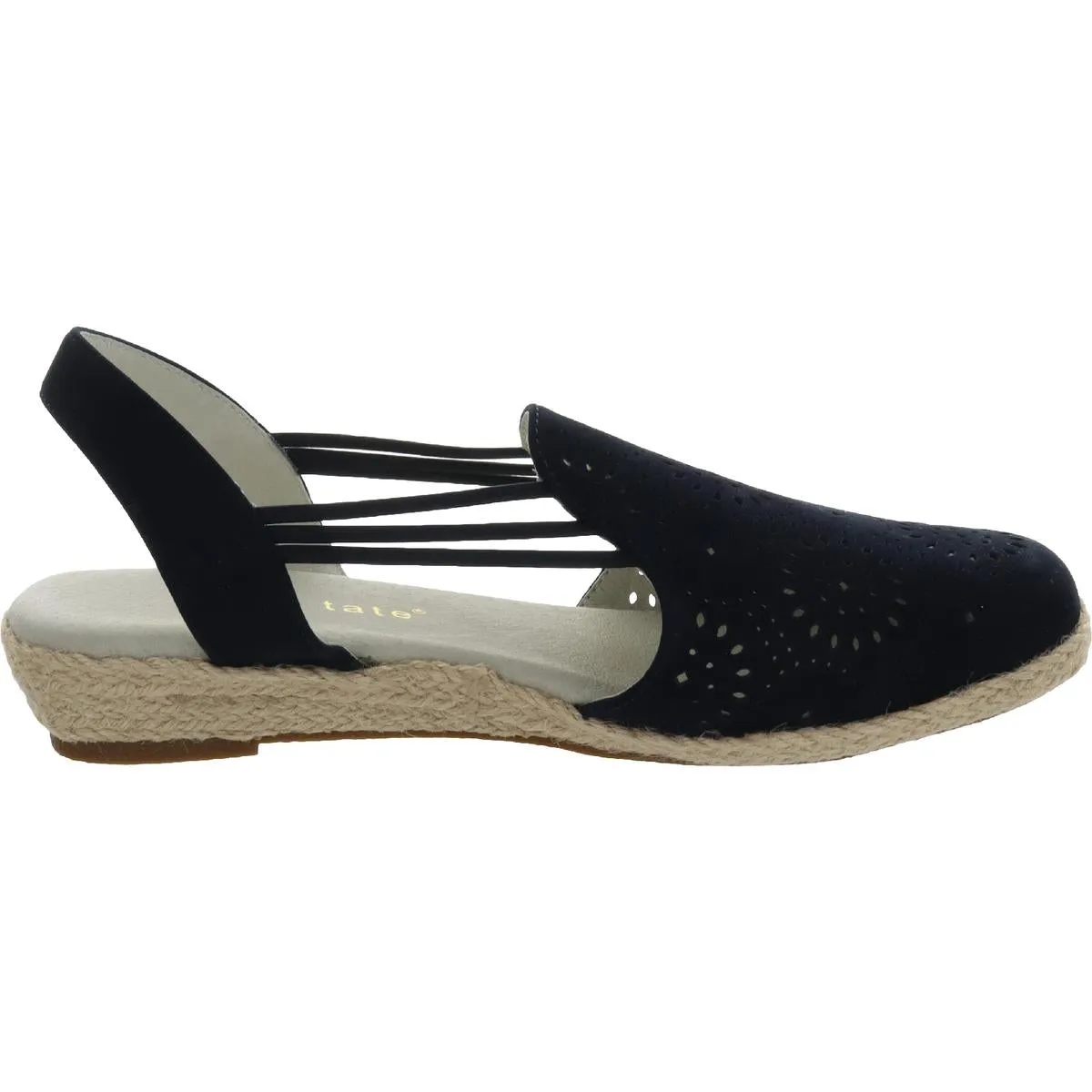 David Tate Womens Zena Laser Cut Slip On Espadrilles