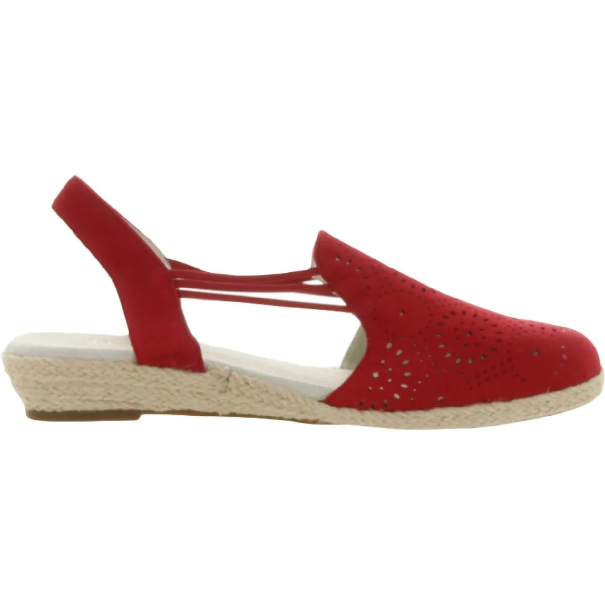 David Tate Womens Zena Laser Cut Slip On Espadrilles