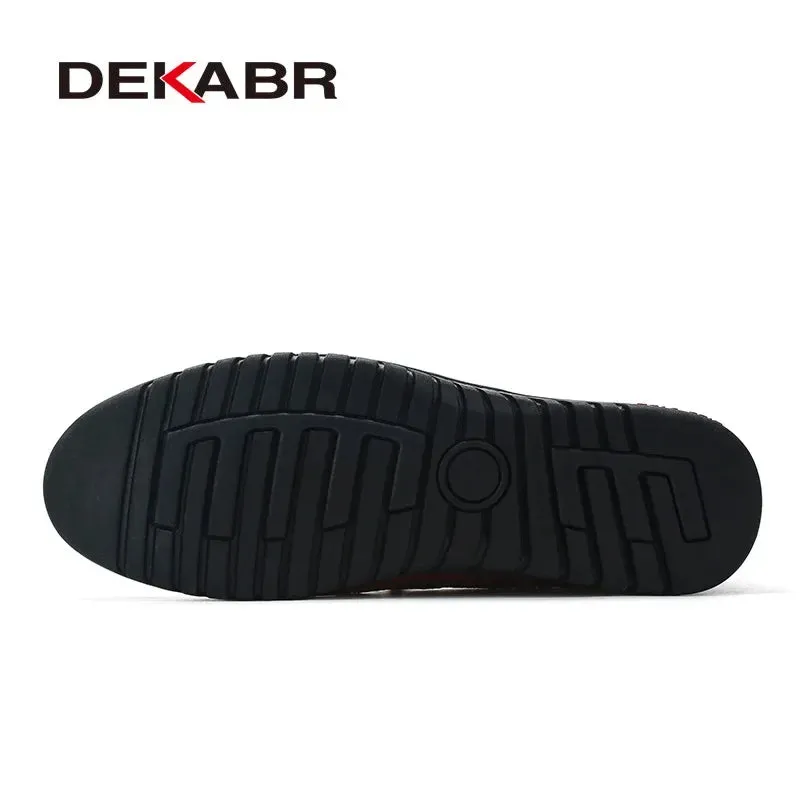 DEKABR Genuine Leather Slip-On Casual Shoes