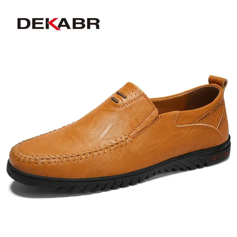 DEKABR Genuine Leather Slip-On Casual Shoes