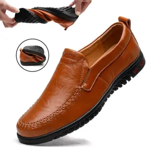 DEKABR Genuine Leather Slip-On Casual Shoes