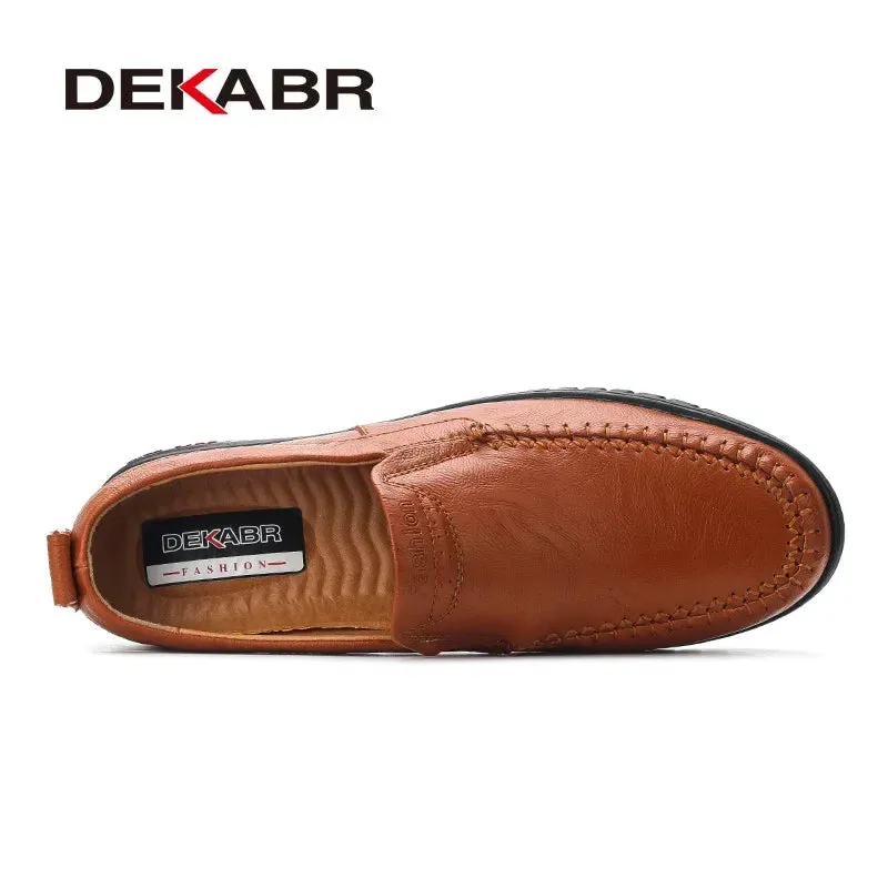 DEKABR Genuine Leather Slip-On Casual Shoes