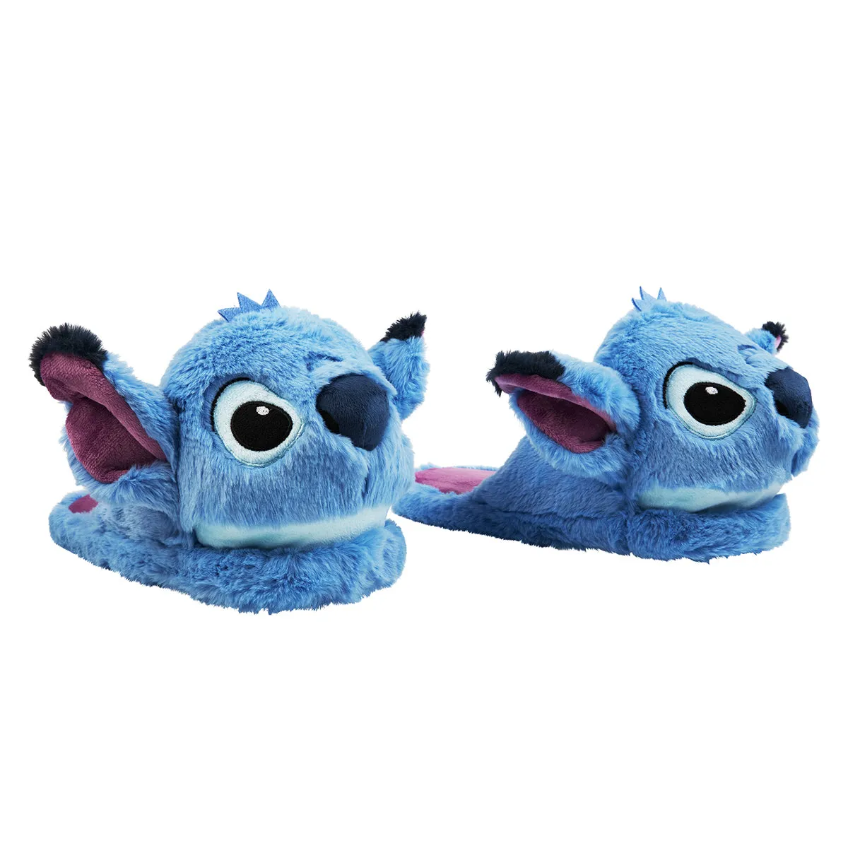 Disney Ladies Slippers,  Fluffy Indoor House Shoes - Stitch