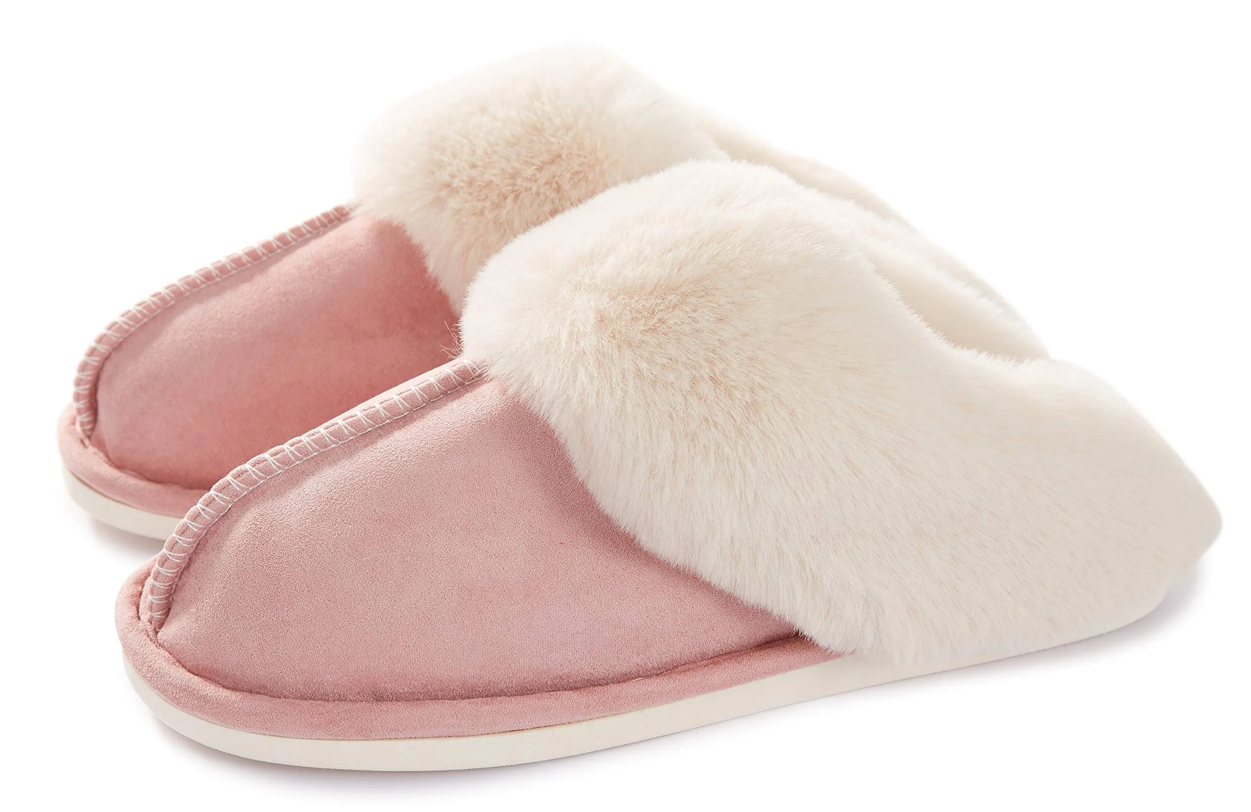 Donpapa Womens Slipper with Memory Foam Fluffy Soft Warm Slip On House Slippers,Anti-Skid Cozy Plush for Indoor Outdoor