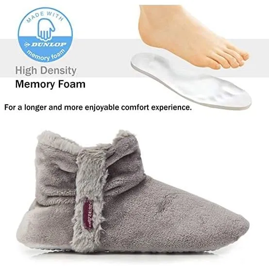 Dunlop Bootie Ankle Slippers Memory Foam Indoor Outdoor Shoes for Women