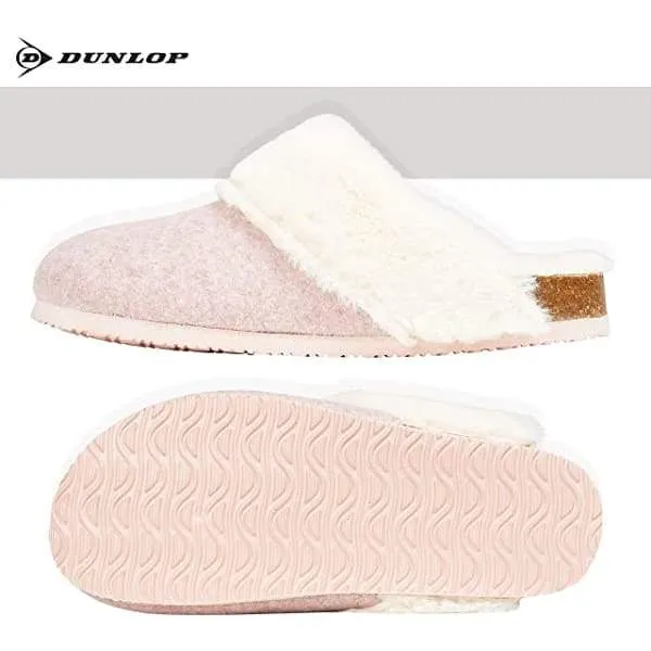 Dunlop Comfy Memory Foam Indoor Outdoor Super Soft Fluffy Slippers for Women