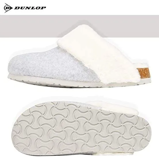 Dunlop Comfy Memory Foam Indoor Outdoor Super Soft Fluffy Slippers for Women