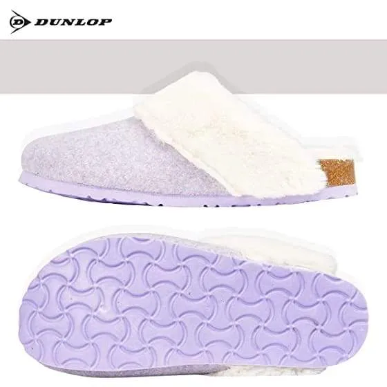 Dunlop Comfy Memory Foam Indoor Outdoor Super Soft Fluffy Slippers for Women