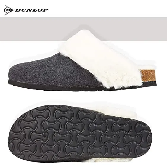 Dunlop Comfy Memory Foam Indoor Outdoor Super Soft Fluffy Slippers for Women