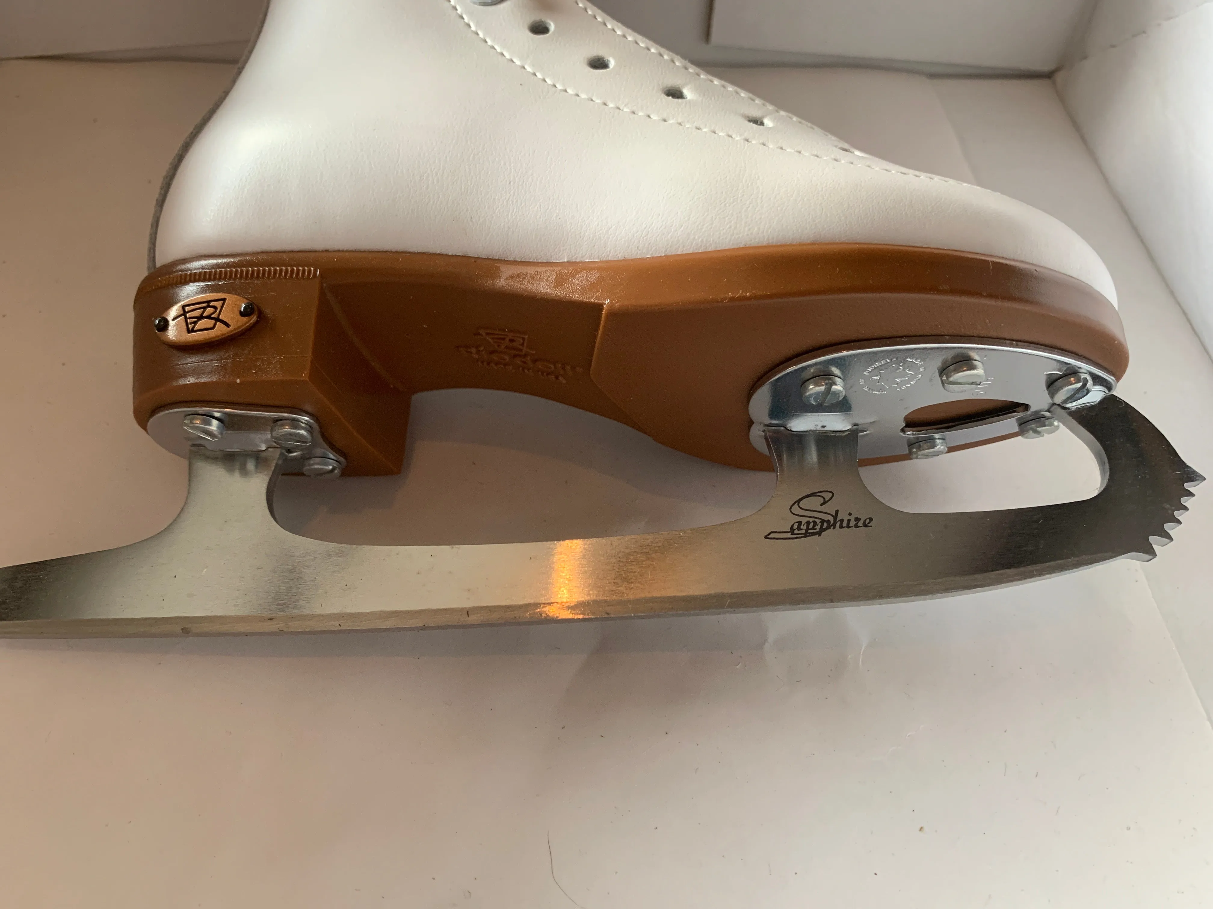 Figure Skate Boots Riedell F17Y Child Size 10 with Blades