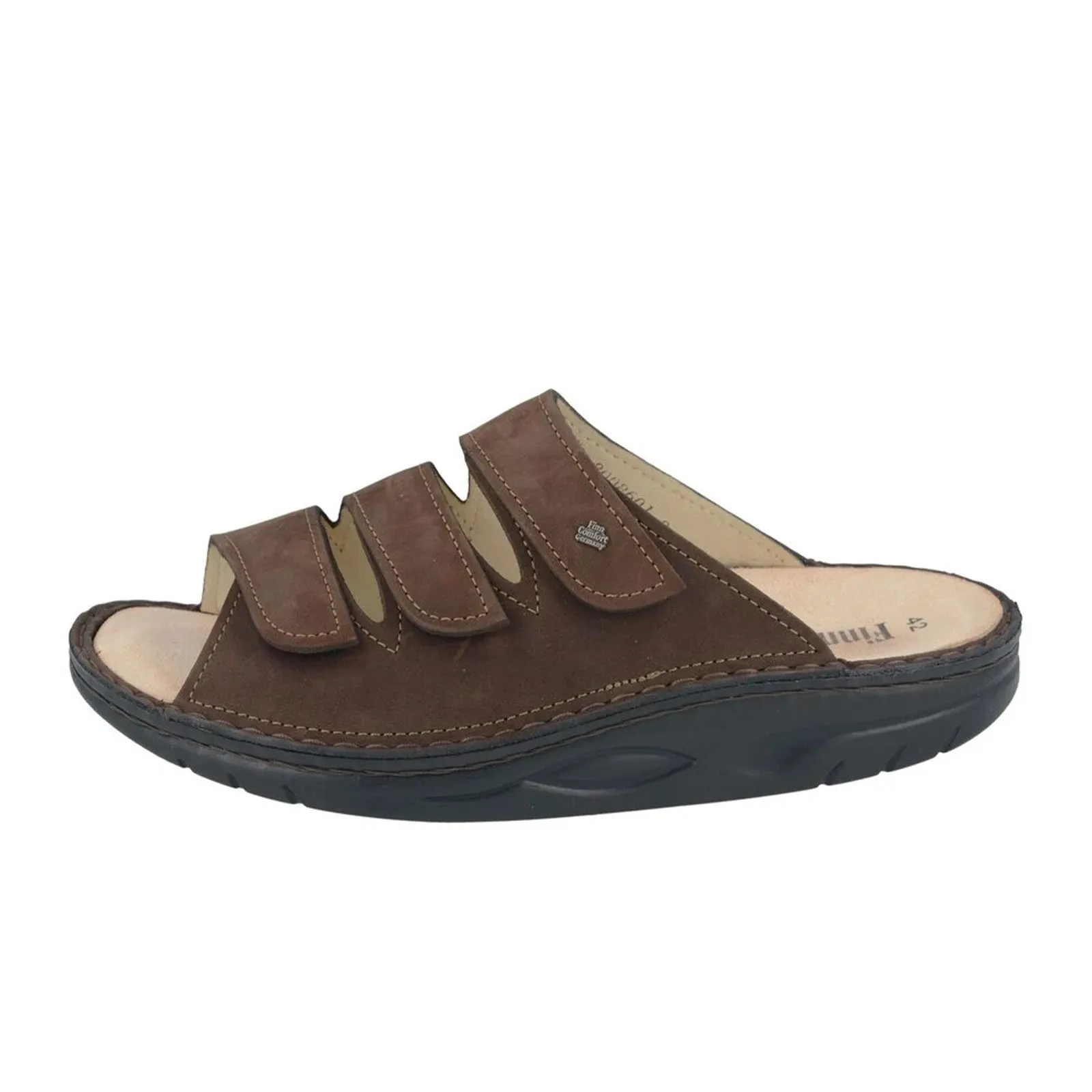 Finn Comfort Andros Slide Sandal (Unisex) - Coffee Oilbuck