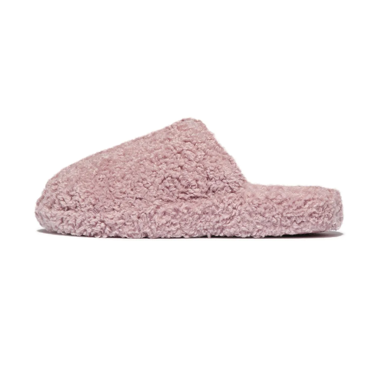 FitFlop Women's Iqushion D-Luxe Padded Teddy Mules, Dusky Pink