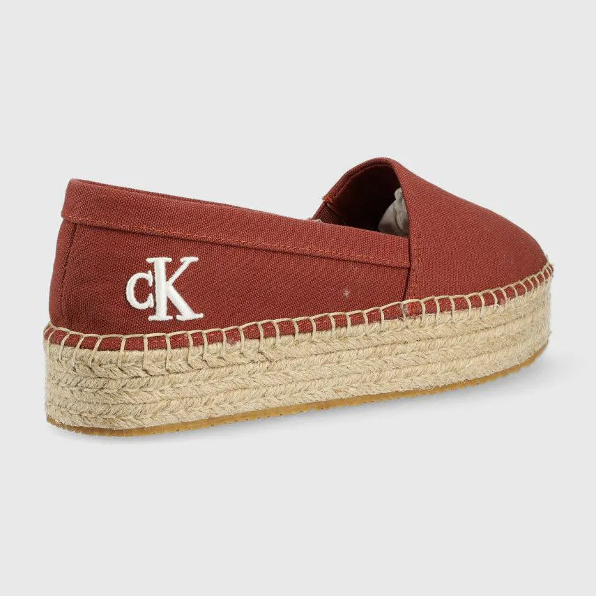 Flatform Espadrille Slip On - Red