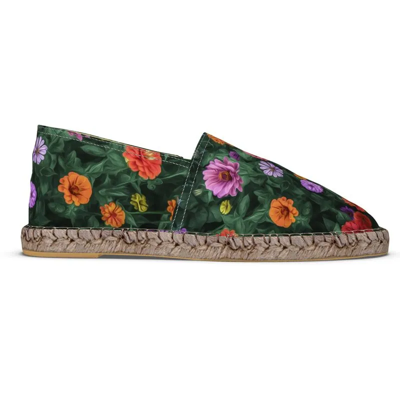 Flower Garden Custom Art Espadrilles