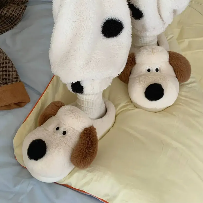 Funki Buys | Shoes | Women's Sweet Cartoon Dog Plush Slipper