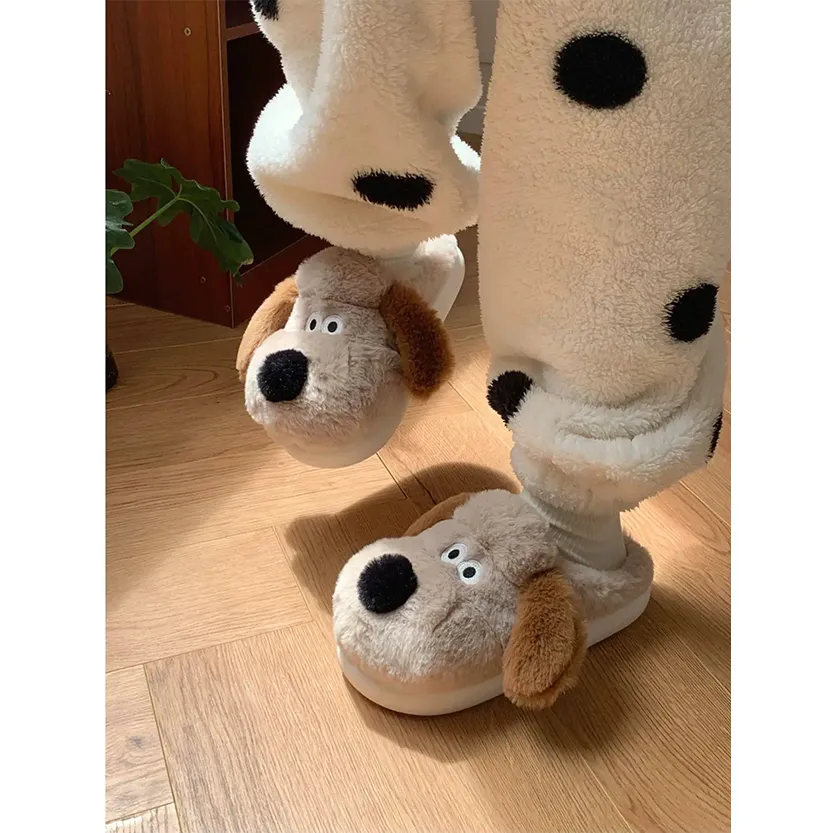 Funki Buys | Shoes | Women's Sweet Cartoon Dog Plush Slipper