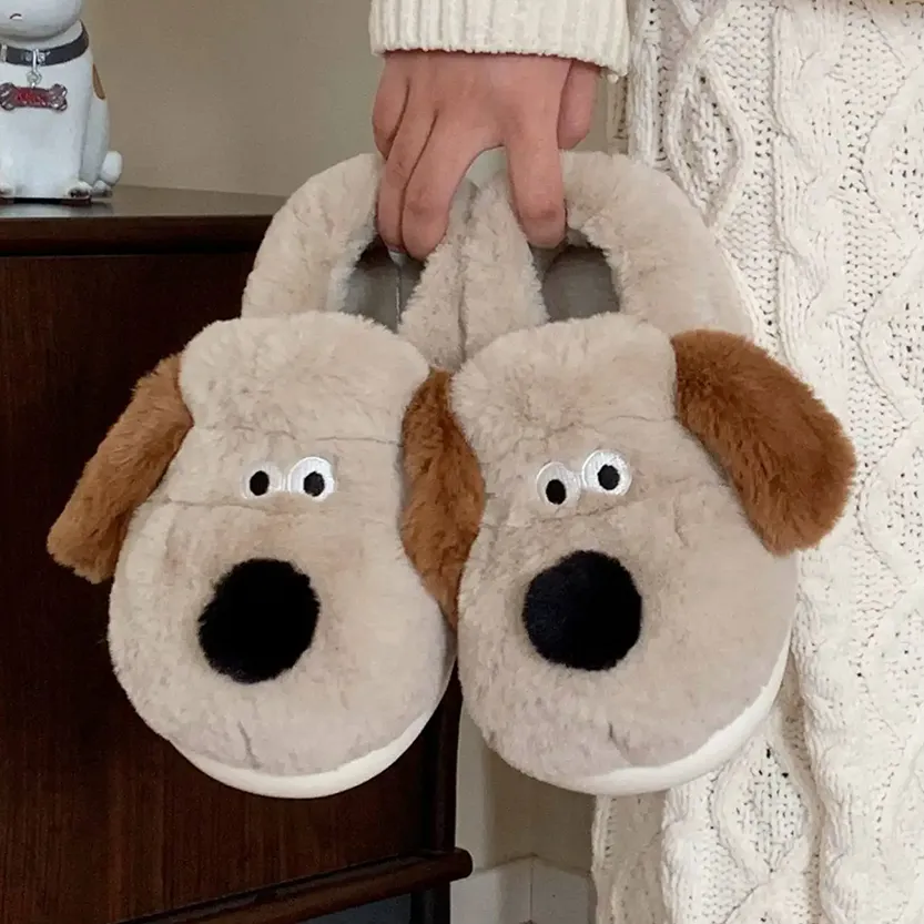 Funki Buys | Shoes | Women's Sweet Cartoon Dog Plush Slipper