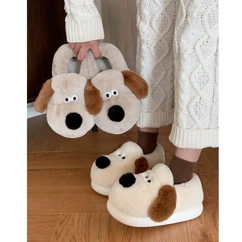 Funki Buys | Shoes | Women's Sweet Cartoon Dog Plush Slipper