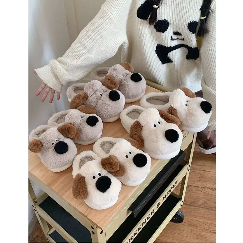 Funki Buys | Shoes | Women's Sweet Cartoon Dog Plush Slipper