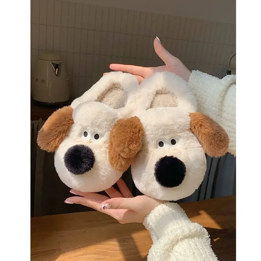 Funki Buys | Shoes | Women's Sweet Cartoon Dog Plush Slipper