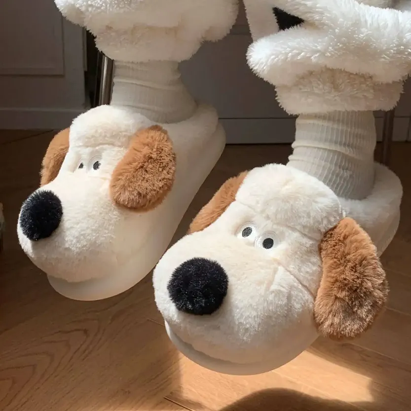 Funki Buys | Shoes | Women's Sweet Cartoon Dog Plush Slipper