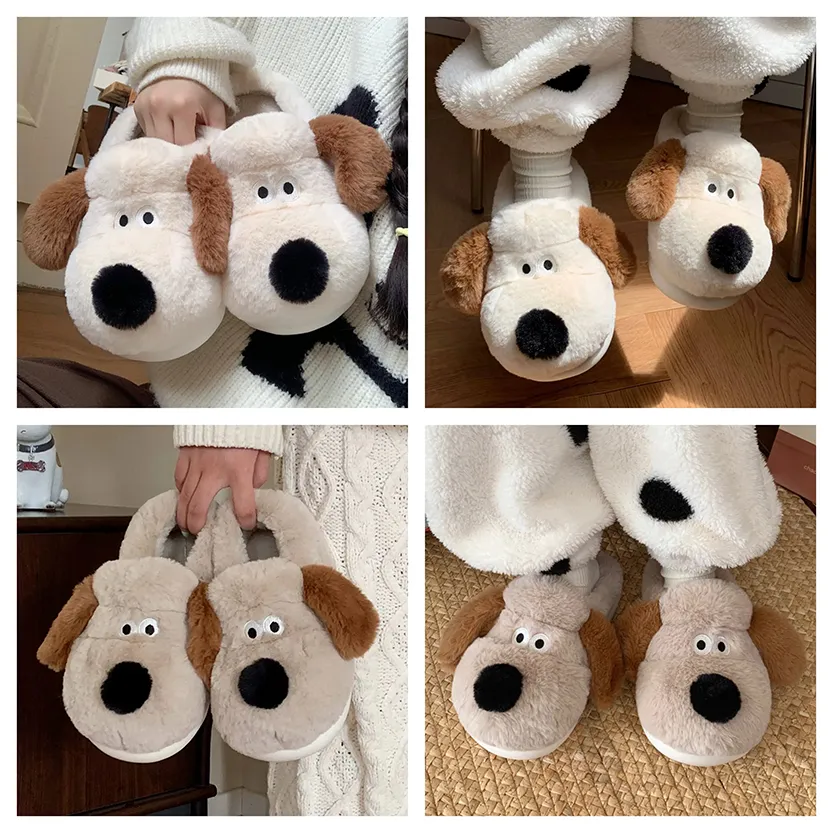 Funki Buys | Shoes | Women's Sweet Cartoon Dog Plush Slipper