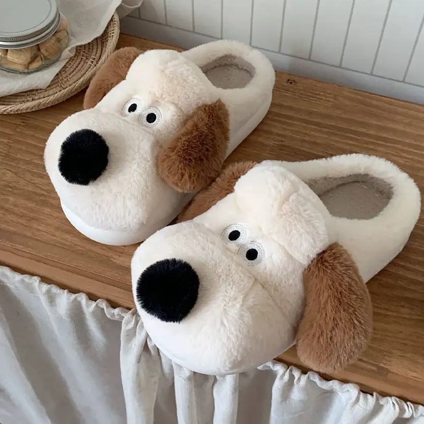 Funki Buys | Shoes | Women's Sweet Cartoon Dog Plush Slipper