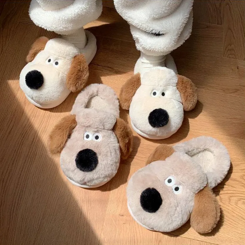 Funki Buys | Shoes | Women's Sweet Cartoon Dog Plush Slipper