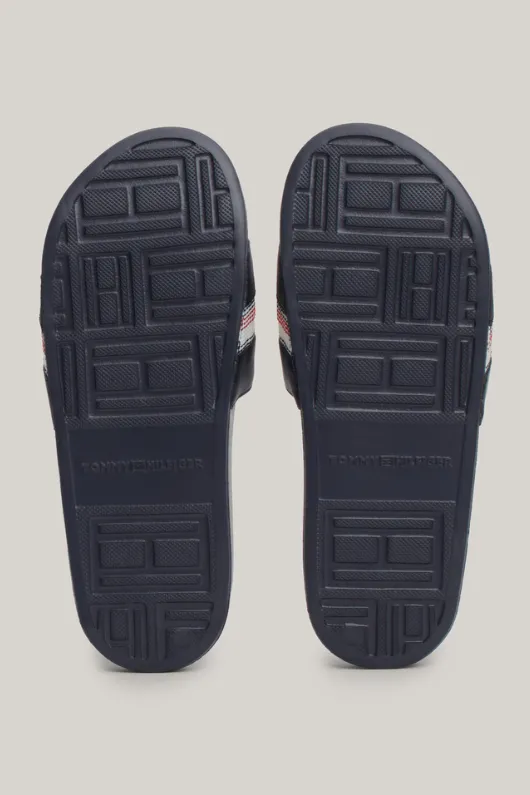 Global Stripe Topstitch Pool Slides