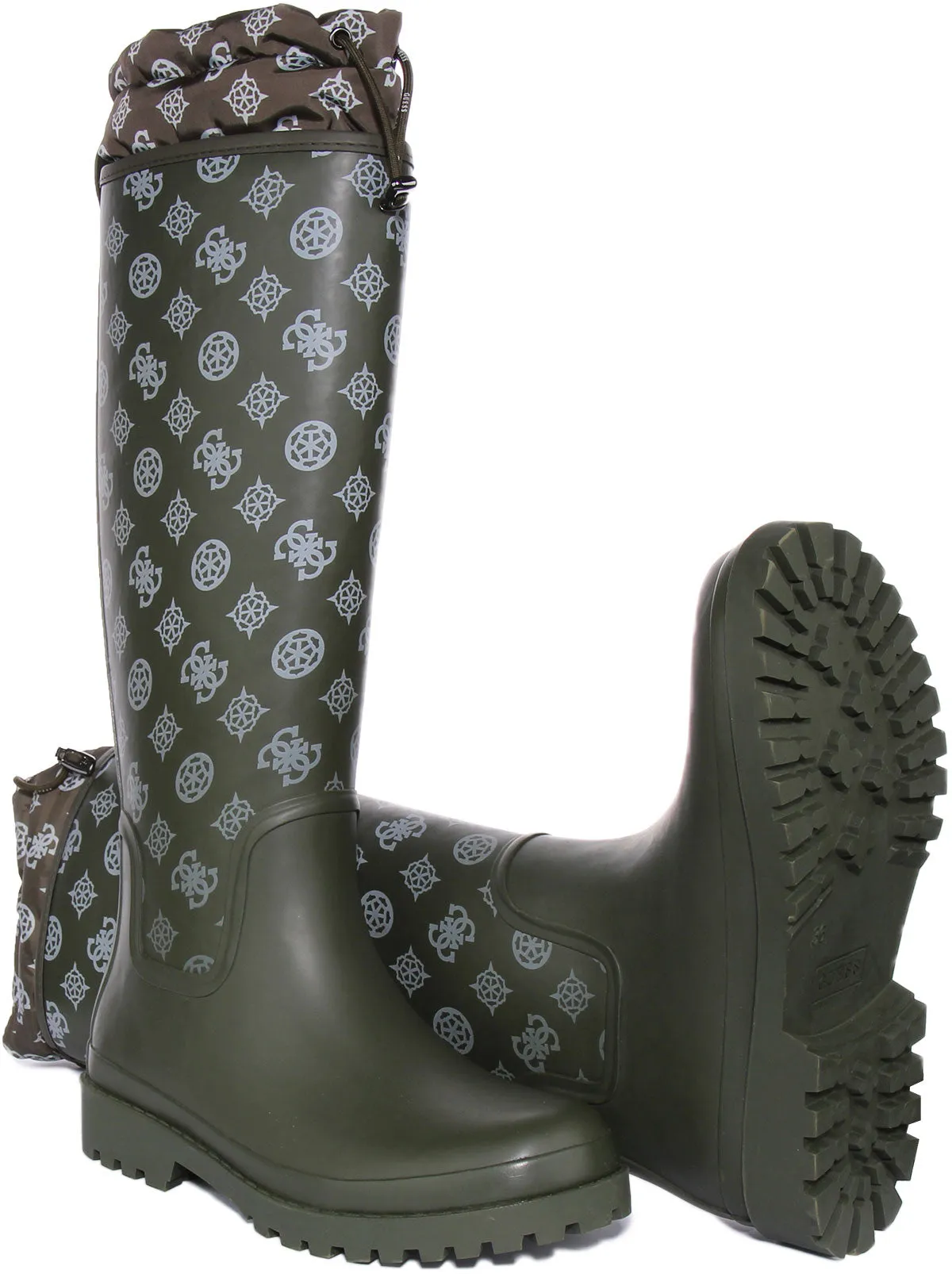 Guess Reisa Rainboot In Olive For Women