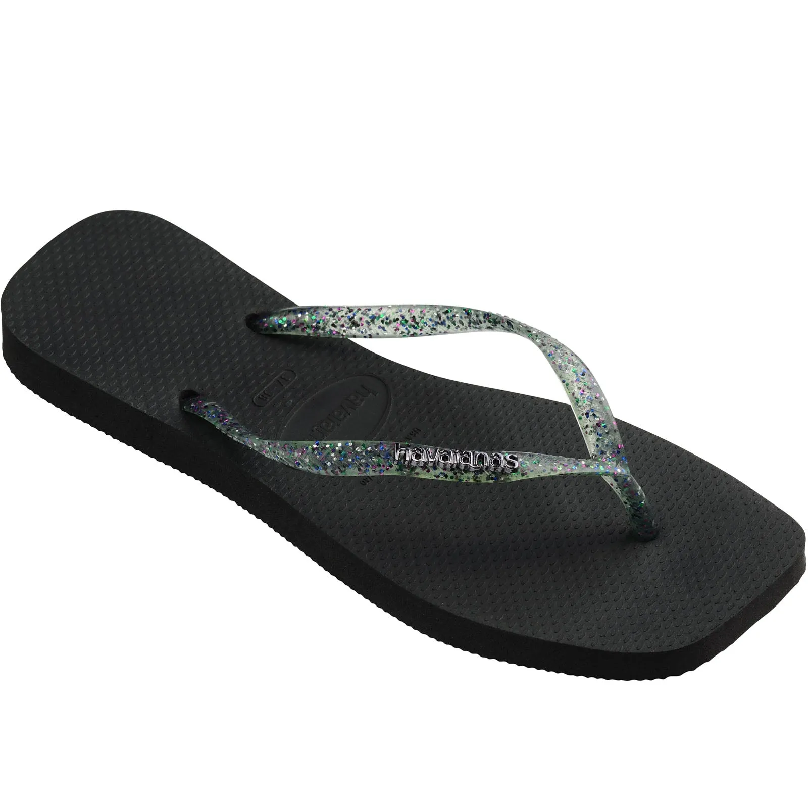 Havaianas Square Logo Metallic Flip Flops