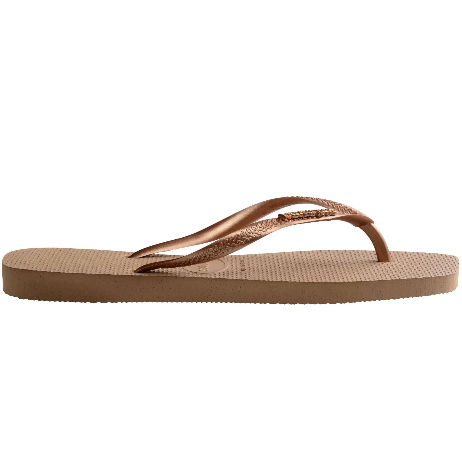 Havaianas Square Logo Metallic Flip Flops