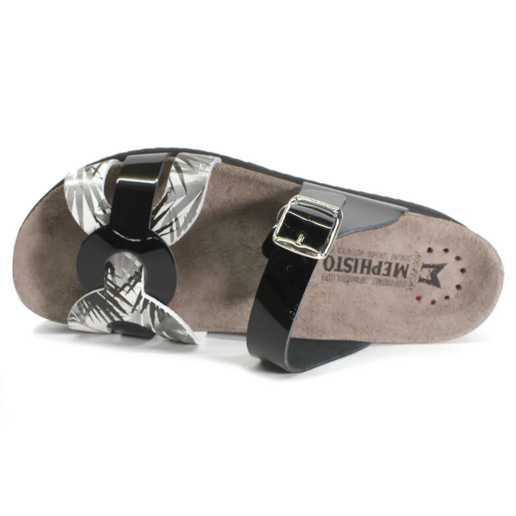 Helma Metallic Leather Women's Slide Sandals